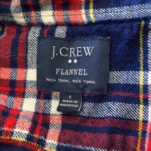 J. Crew Flannel; blue and red plaid. Women’s Small
